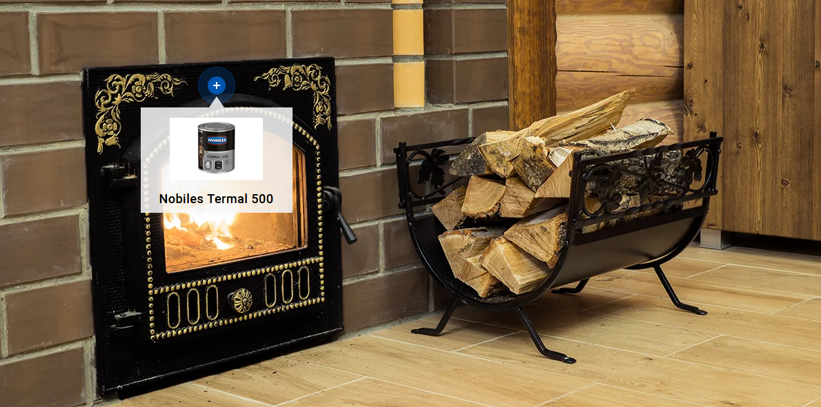 FARBA ŻAROODPORNA NOBILES TERMAL 300 SREBRNY 0,2L - obrazek 2